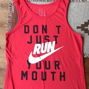 Women’s Nike Shirt - Red Sleeveless Size Small
